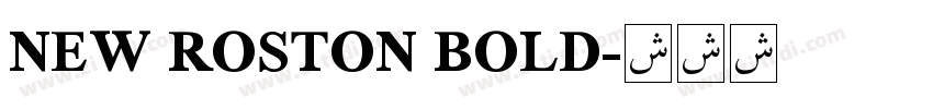NEW ROSTON BOLD字体转换